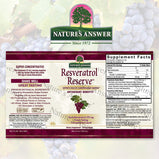 Nature's Answer Resveratrol Reserve