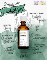 AURA CACIA®, Eucalyptus Essential Oil (2 oz) | Maple Herbs