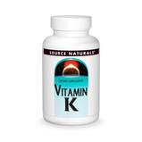 Source Naturals, Vitamin K 500mcg (100,200) Tablets| Maple Herbs
