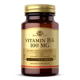 Solgar, VITAMIN B6 100 MG VEGETABLE CAPS (100,250) | Maple Herbs