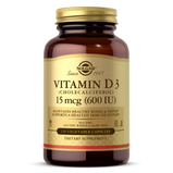 Solgar, VITAMIN D3 (CHOLECALCIFEROL) 15 MCG (600 IU) VEGETABLE CAPS (100 Count) | Maple Herbs