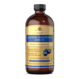 Solgar, LIQUID CALCIUM MAGNESIUM CITRATE WITH VITAMIN D3 – NATURAL BLUEBERRY FLAVOR (16 FL OZ) | Maple Herbs