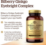 Solgar, Bilberry Ginkgo Eyebright Complex Vegetable