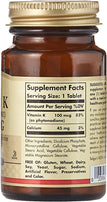 Solgar Vitamin K Tablets 100 Mcg